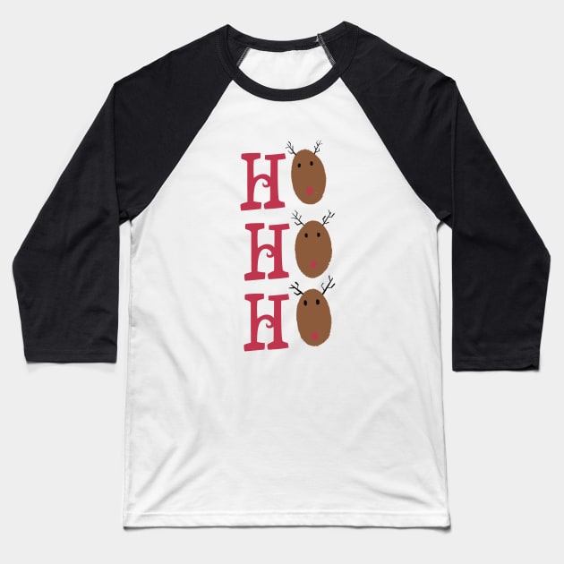 Ho Ho Ho Baseball T-Shirt by Nikki_Arts